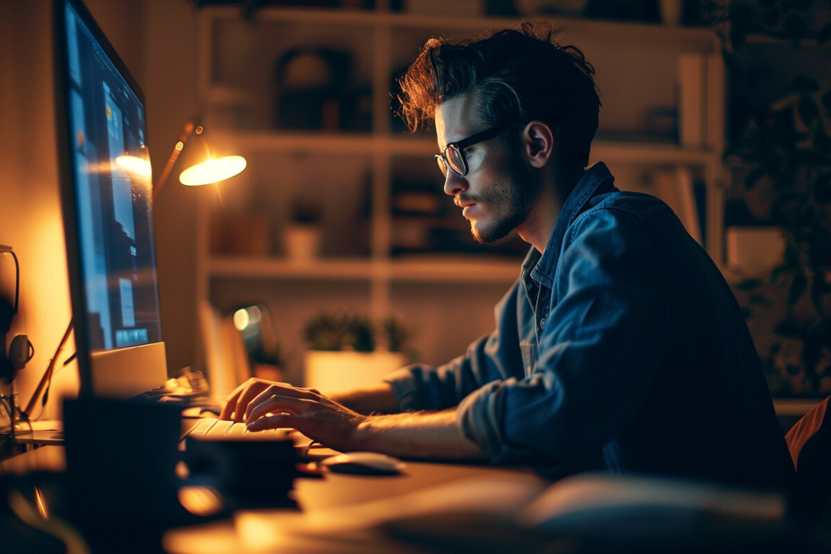 Brilo Team - 10 HR tipů pro programátory - Jak napsat dobrý životopis, programátor sedící u počítače
